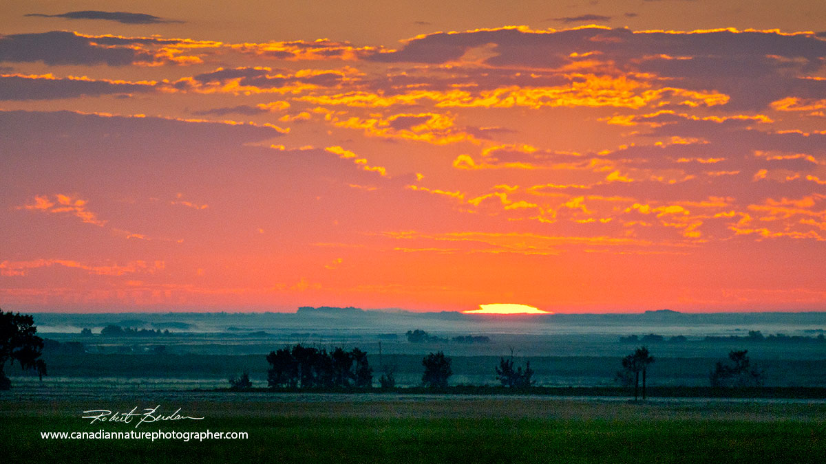 Sunrise over the prairies east of Airdrie by Robert Berdan ©