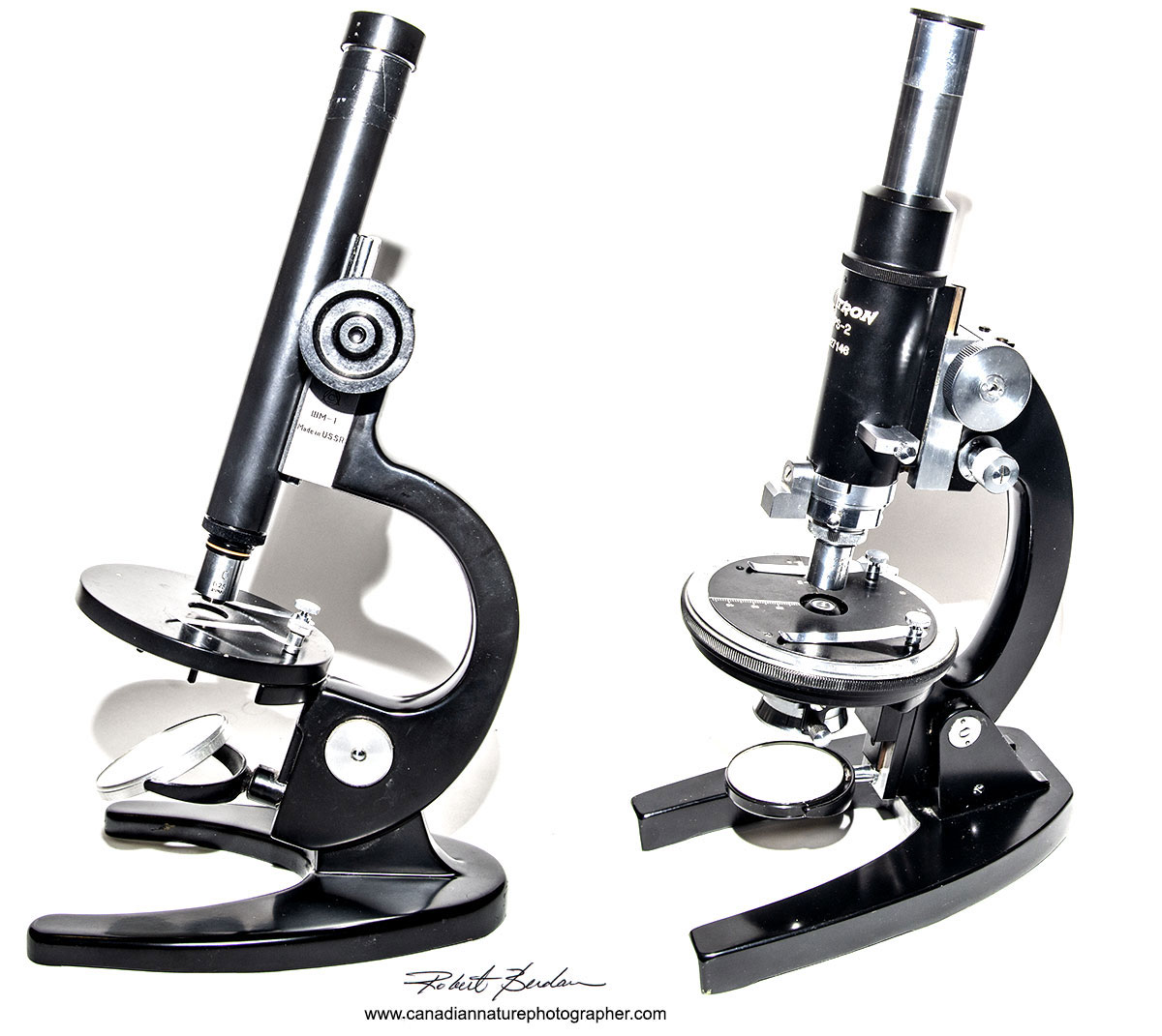 WM-1 Vintage microscope and  Unitron Polarizing microscopy by Robert Berdan ©