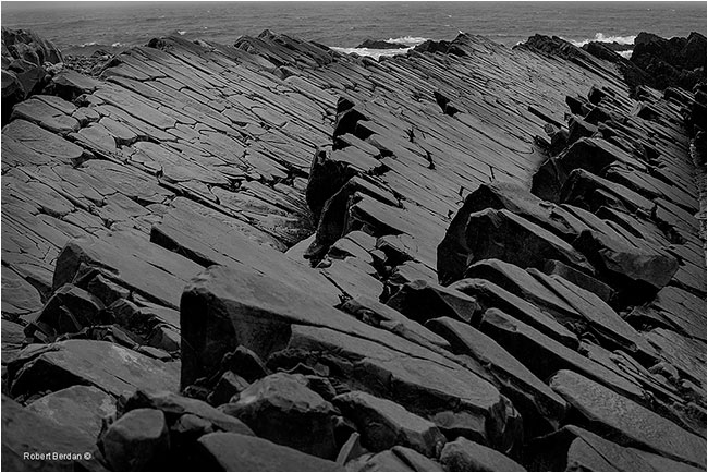 Rock formations at Mistaken Point Newfoundland by Robert Beran ©