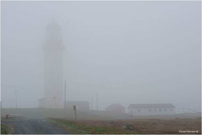 Cape race lighthouse in fog by Robert Berdan ©