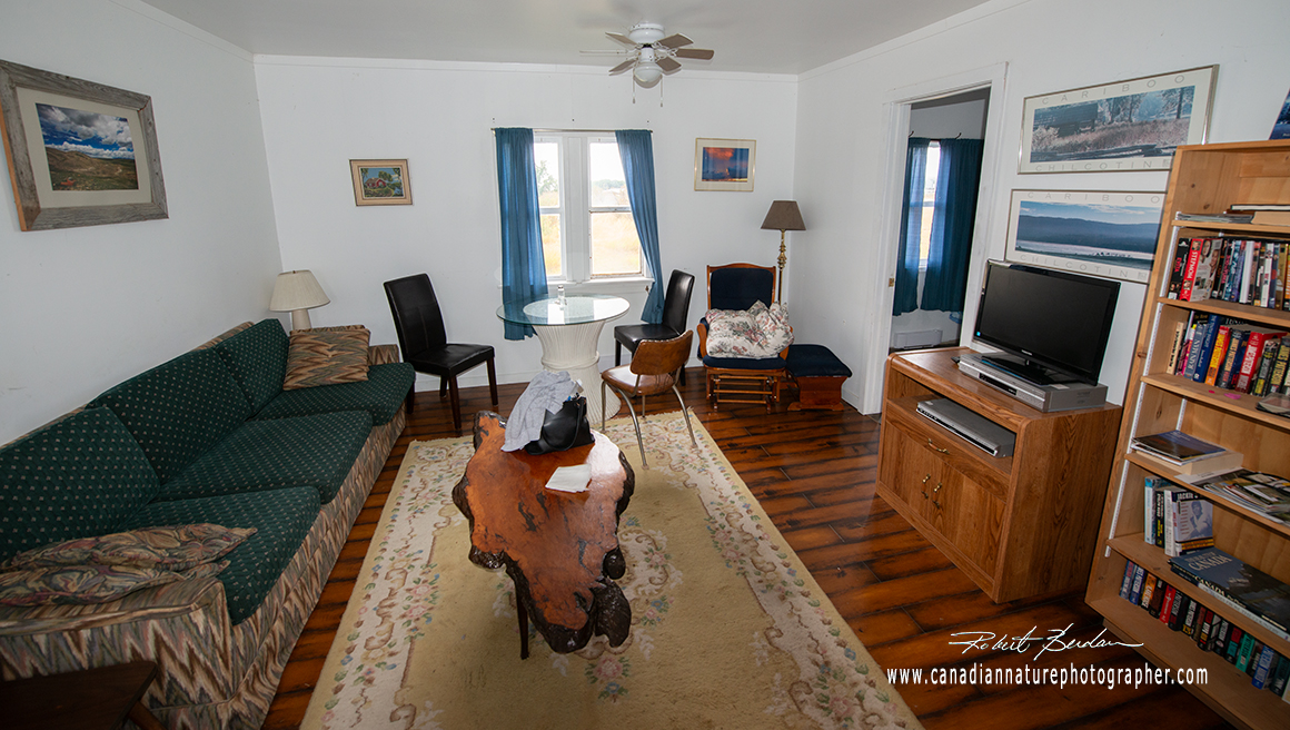 Living room at Don's Place Val Marie was roomy and clean