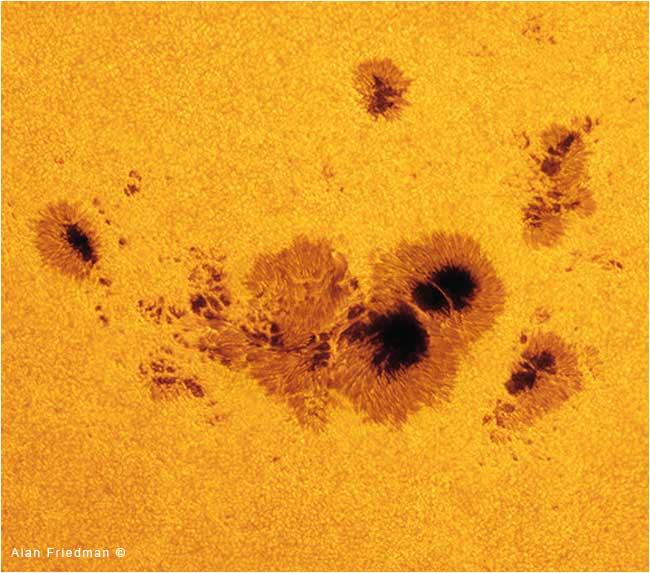 Sunspots closeup by Alan Friedman ©