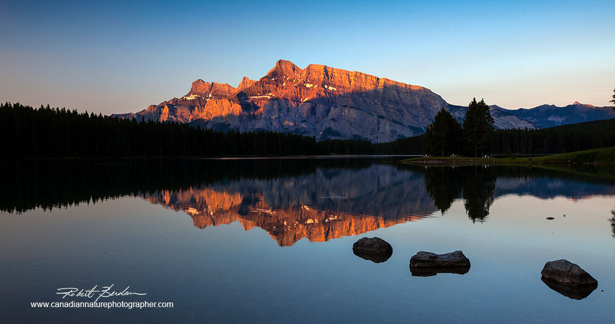 Two Jack Lake and Mount Rundle, Banff Naitonal Park at sunrise Robert Berdan ©