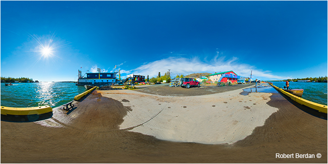 Panorama of Yellowknife Dock by Robert Berdan ©