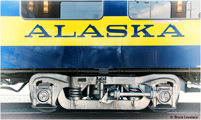 Alaska rail road train detail vintage by Bruce Lovelace ©