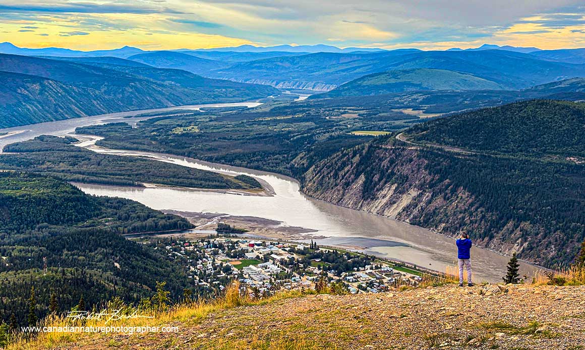 Midnight Dome over Dawson city, Yukon by Robert Berdan 