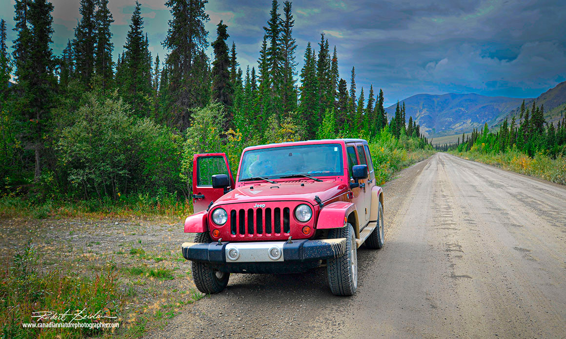 Jeep Wrangler  on the Dempster highway