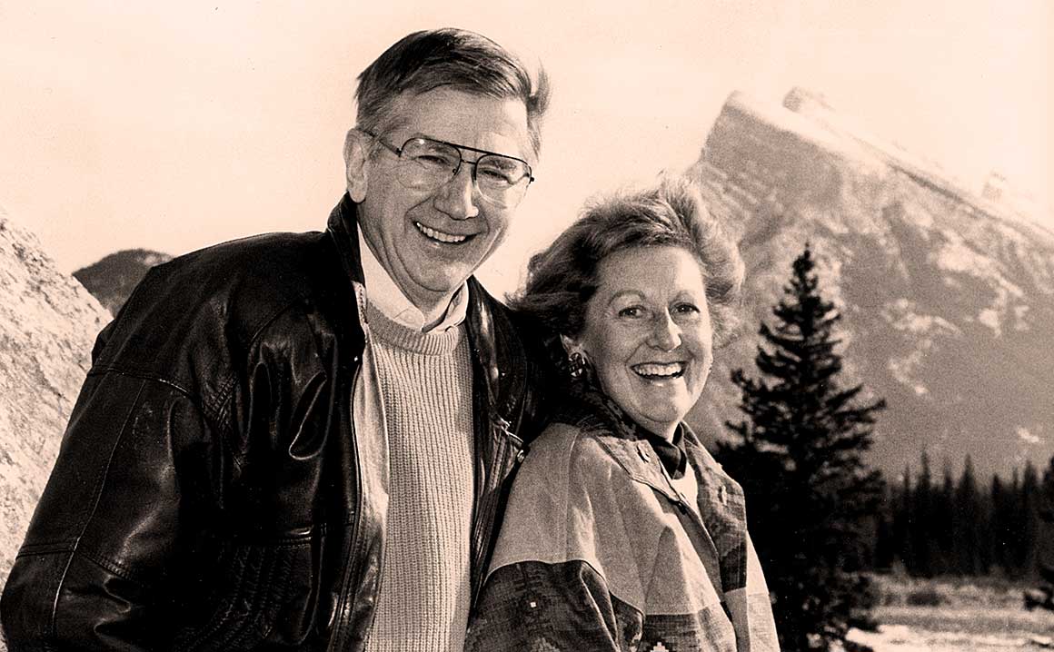 Hälle and Linda Flygare in Banff National Park