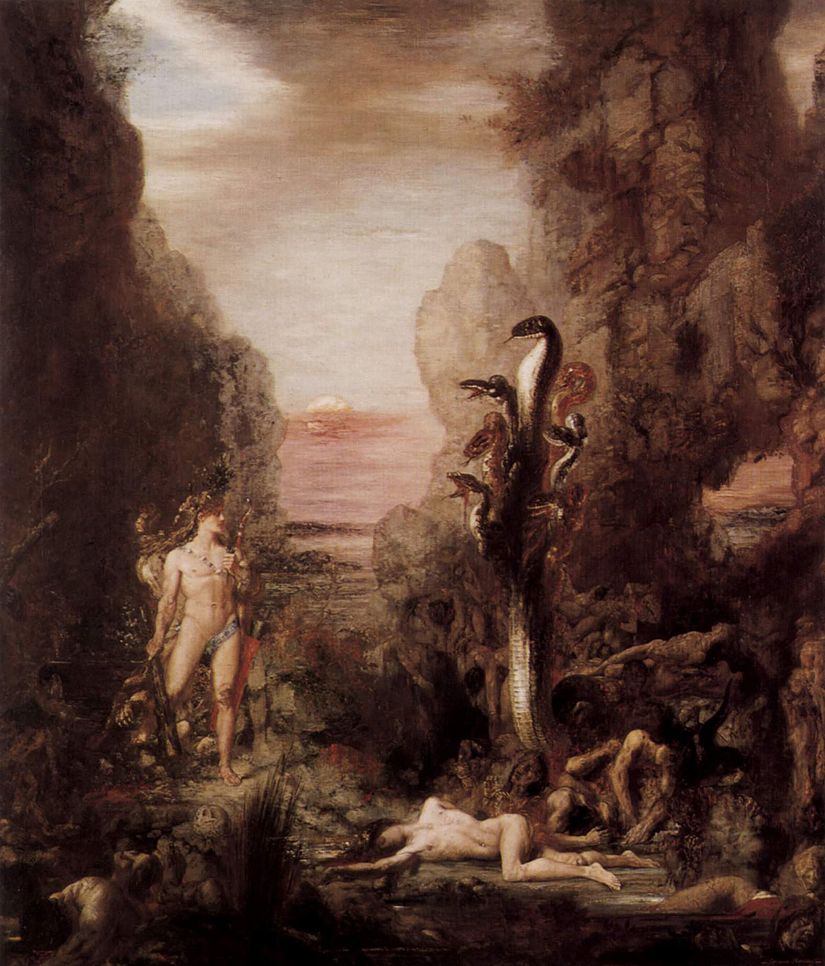 Hercules and the Lernaean Hydra painting