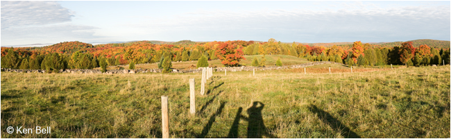 Ken Bell panoramic photo Ontario field in Autumn ©