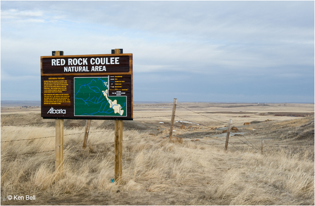 Sign Red Rock Coulee Natural Area by Ken Bell ©