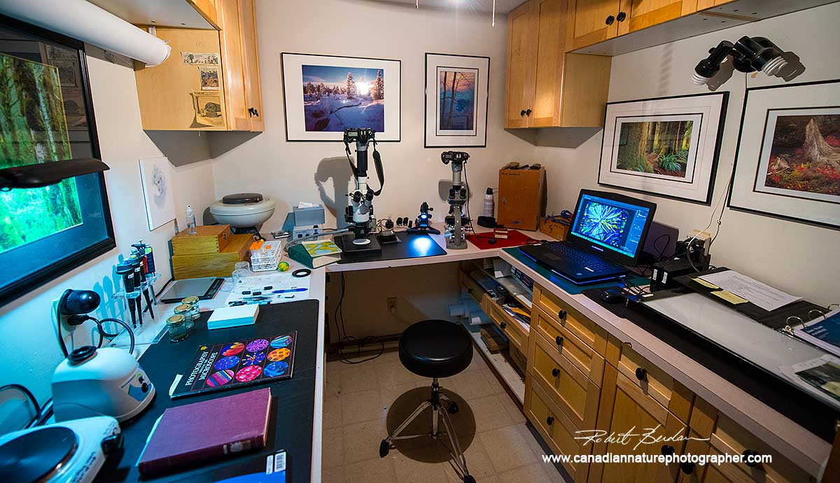 Home laboratory for microscopy by Robert Berdan ©