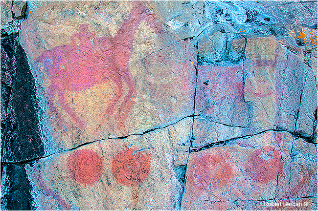Agawa Rock painting by Robert Berdan ©