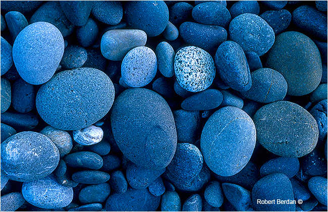 Smooth stones on beach by Robert Berdan ©