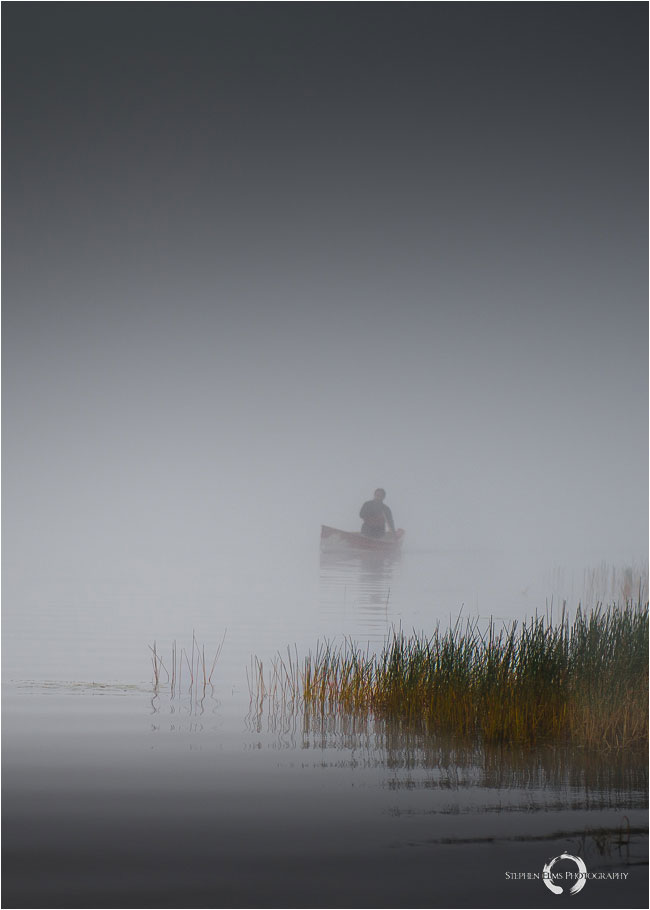 Canoe in fog by Stephen Elms ©