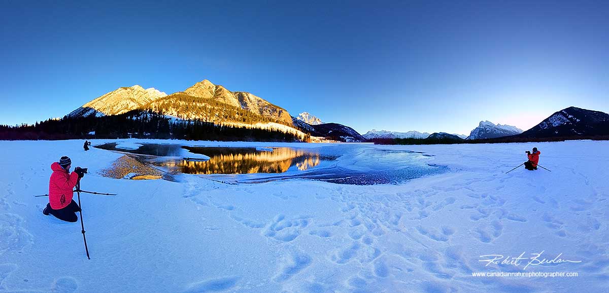 Panorama at Vermilion Lakes in Banff National Park, AB  by Robert Berdan ©