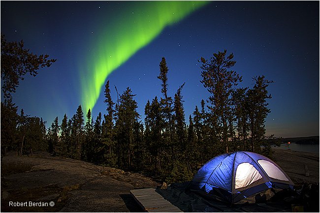 Aurora over tent by Robert Berdan ©