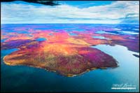Tundra from the air in autumn by Robert Berdan