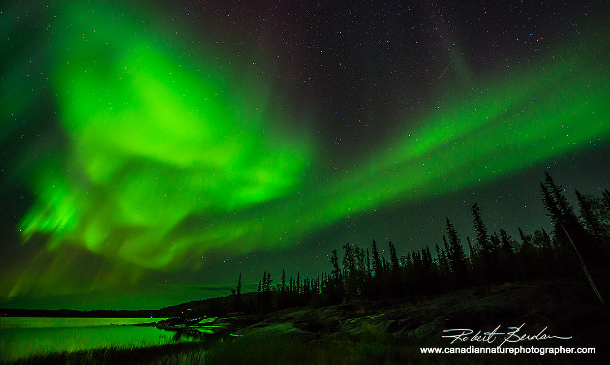Aurora on prosperous lake Yellowknife by Robert Berdan ©