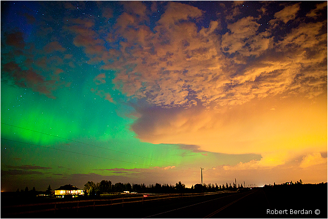 Aurora and storm clouds by Robert Berdan ©