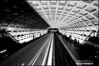 Black and white photo of Washington subway by Robert Berdan