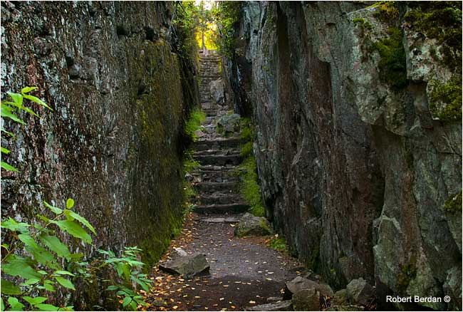 Path leading to Agawa Rock and Pictographs by Robert Berdan ©