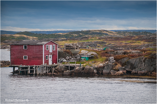 Dock and hut near Newtown Newfoundland by Robert Berdan ©