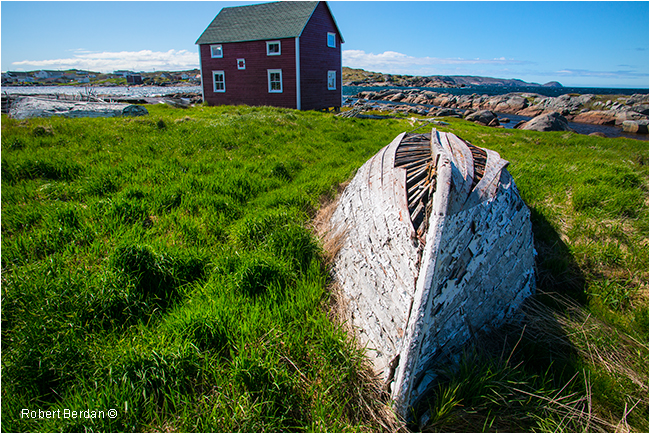 Dory Tilting Fogo Island Newfoundland by Robert Berdan ©