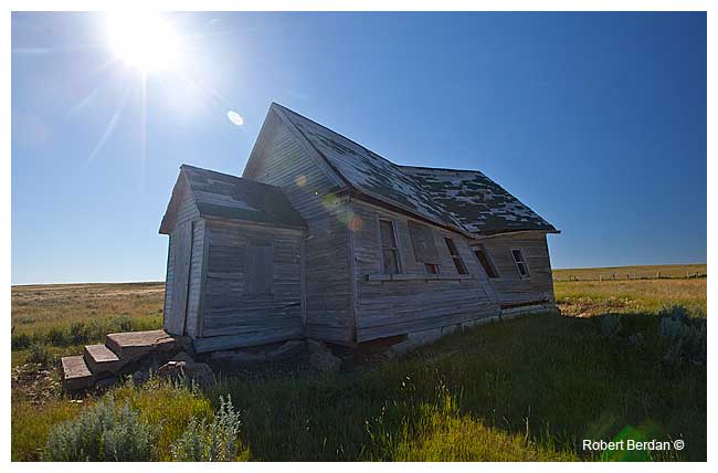 Abandoned church near Red Rock Coulee Alberta by Robert Berdan ©