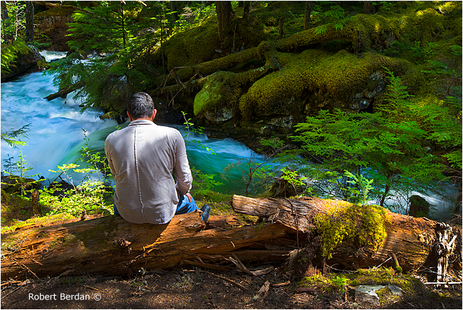 Relaxing along Begbie creek by Robert Berdan ©