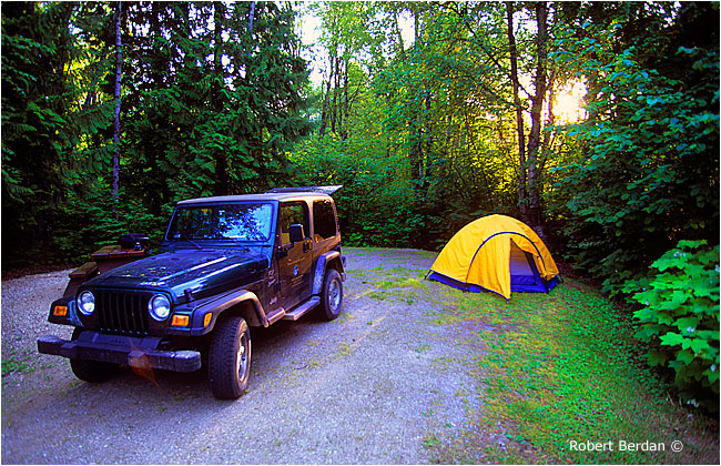 Camping at Blanket Creek provincial park by Robert Berdan ©