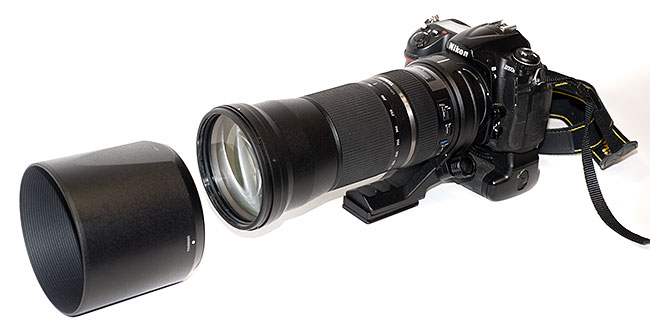 Tamron 150-600 mm lens attached to a Nikon D300S camera body by Robert Berdan ©